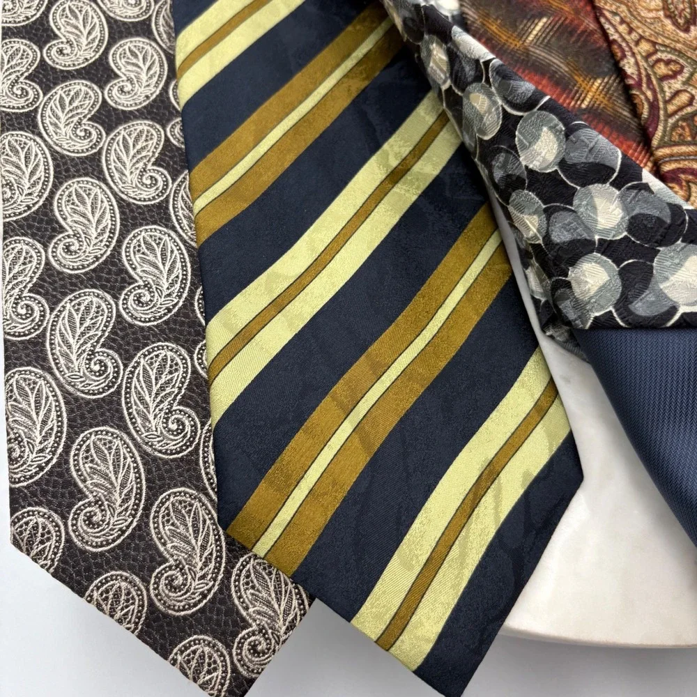 Ermenegildo Zegna‎ Silk Mens Ties Set Of 6 Italy Old Money 3.75x59-60